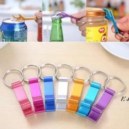 Multifunctional keychain ring creative bottle opener beer practical multifunctional portable advertising cap remover wholesale