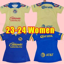 Women liga mx 23 24 Club America Soccer Jerseys GREEN HENRY 3RD GIOVANI CACERES B.VALDEZ 2023 2024 maillot MEN Football Shirts home away third Girl