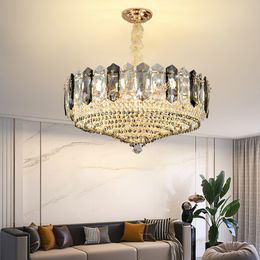 Light Luxury Crystal Light American Post-modern Chandelier Living Room Main Light European Luxury Hall Bedroom Dining Room Light