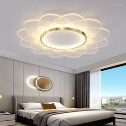 Ceiling Lights Simple Home Modern Bedroom Lamp Ultra-thin Flower LED Lamps Internet Celebrity Living Room Decor Lighting