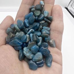 Decorative Figurines Natural Blue Apatite Polished Stones Crystal Gravel Gemstone Specimen Decoration Quartz Crystals