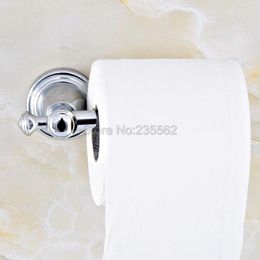 Toilet Paper Holders Polished Chrome Brass Wall Mounted Bathroom Roll Holder Tissue Rack Lba815