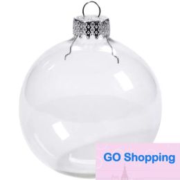 All-match Wedding Bauble Ornaments Christmas Xmas Glass Balls Decoration 80mm Christmas Balls Clear Glass Wedding balls 3" / 80mm Christmas Ornaments