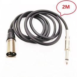 Audio Cables, 6.35mm 1/4'' MONO Male to XLR 3Pin Male Audio Microphone Extension Connector Cable About 2M / 1PCS