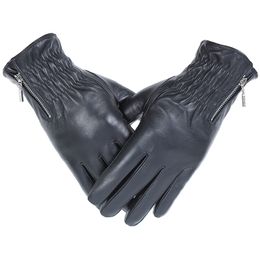 Women Designer Mitten guanti guanti di pelle inverno Luxury vere guanti di pelle vera