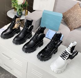 Designer-Stiefel Monolith Booties aus gebürstetem Leder Damen Herren Leder-Plateau-Sneaker Cloudbust Klassische Stiefel mit Dreieckstasche