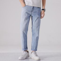 Men's Jeans Spring Classics Light Colour Fashion Stretch Slim High Quality Casual Denim Pants Male Brand TrousersMen's