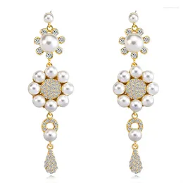 Dangle Earrings Gold Silver Plating Pearls For Women Gift Fashion Earring Jewelry