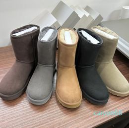 Snow Boot Women Classic Ultra Mini Platform Boot Australian Winter Fur Boots Slippers Chestnut Sand Mustard Seed Beige Warm Short Ankle Shoes