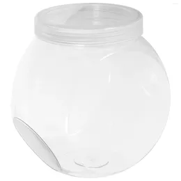 Storage Bottles 3 Pcs Food Container Small Cookie Plastic Sweet Jars Transparent Lid Clear Tea Snack The Pet Holders