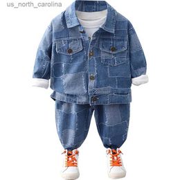 Clothing Sets Cotton Baby Boy Spring Autumn Children Clothes Cartoon coat jeans 2Pcs/sets Out Kid Casual Clothing Toddler Tracksuits set