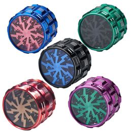 63mm Tobacco Grinders smoke accessroy metal Aluminium alloy crusher herb grinder 4 layers cnc teeth Philtre net dry herb vaporizer pen smoking accessories