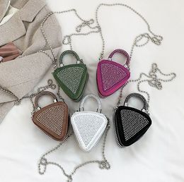 Mini children handbag Willow nail studded mini triangle bags parent-child chain small crossbody bag mouth red envelope