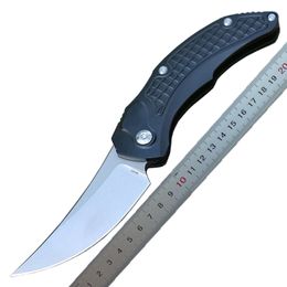 1Pcs M6702 Auto Tactical Folding Knife D2 Stone Wash Blade Black Aviation Aluminium Handle Outdoor Camping Hiking EDC Pocket Knives