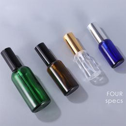 Packaging Spray Bottles 10ml 15ml 20ml 30ml 50ml 100ml Clear Amber Blue Green Glass Perfume Container with Black Silver Gold Cap