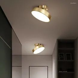 Ceiling Lights All Copper Beiouyang Desk Lamp Minimalist Hallway Circular Cloakroom Bathroom LED