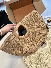 Totes Bags Purses Womens Handbags Round Straw Woven Shoulder Bag Women Design Handbag Tote Purse Large Capacity Shopping Bag