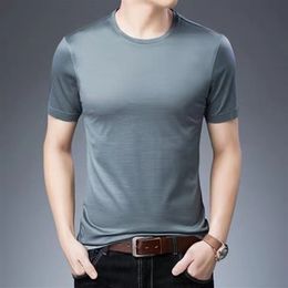 Men's T-Shirts Men's Fashion T-shirt Solid Outdoor Sports Design Good Elastic T-shirt Short Sleeve High Quality Brand Men's T-shirt 230407