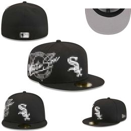 22 Colour Men's Baseball Full Closed Caps Black Grey Hat Men Women All Teams Sport Hearts Fitted hats stitched Heart Love Hustle Flowers V-7