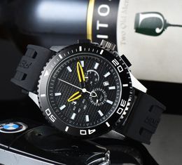 Ferrar Wrist Watches for men 2023 mens Watches All dials work Quartz Watch High Quality Top Luxury Brand Chronograph Clock Sports car Fashion Rubber Strap