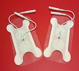 20pcs white Throat EMS TENS unit acupuncture electrode pads with 20mm pin for swallow throat physiotherapy4481628