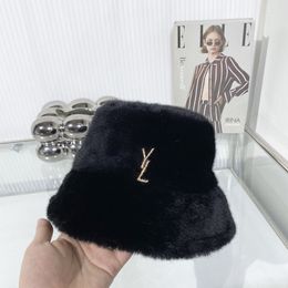 Y Brand Bucket Hat Men's and Women's Designer Bucket Hat Luxury Brand Same Style Warm Fine Fleece 2023 Winter Hat