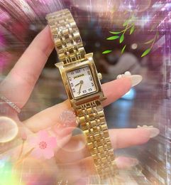 Small Square Women's famous designer quartz watch classic stainless steel digital number clock waterproof super bright chain bracelet wristwatch Reloj Hombre