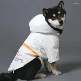 Dog Apparel Clothes Raincoat Jacket Reflective Space Suit Hoodies Pet Coat Clothing For Large Medium Small Dogs