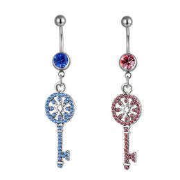 Navel & Bell Button Rings D0059 2 Colours Clear And Pink Colour Belly Ring Nice Style With Piercing Body Jewlery Navel Jewellery Drop Deli Dhoit