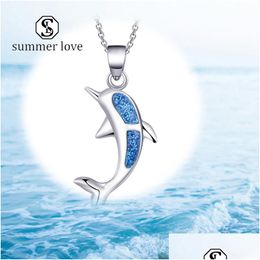 Pendant Necklaces Trendy Animal Gracef Necklace Fish Spider With Crystal For Women Fashion Ewelry Christmas Gift Dh2Zl