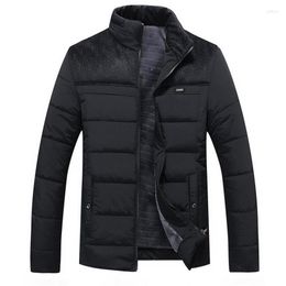 Men's Down 2023 Winter Jacket Business Stand Collar Warm Thick Stitching Cotton Clothes Coat