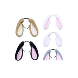 Party Hats Party Hats Lovely Hair Hoop Plush Long Rabbit Ears Headdress Hairband Headband Cosplay Accessories For Birthday A109 Drop D Dhlor