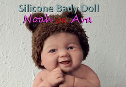 Dolls 7" Boy Micro Preemie Full Body Silicone Smile Baby Doll "Noah" Lifelike Mini Reborn Doll Surprice Children Anti-Stress 230407
