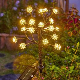 Lawn Lamps Solar LED Light Outdoor Waterproof Garden Sunlight Powered Landscape Light Sunflower Garden Lights Lawn Garden Decor Solar Light P230406