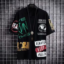 Men s T Shirts Summer Harajuku Fashion Korean Printing Short Sleeve ops ee Casual Clothing Streetwear rend 230407
