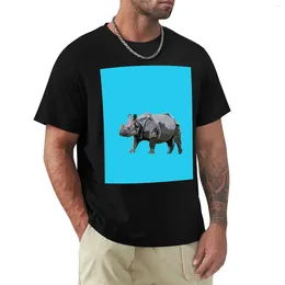Men's Polos I Is For Rhino T-Shirt Blank T Shirts Oversized Animal Print Shirt Boys Cute Tops Clothing
