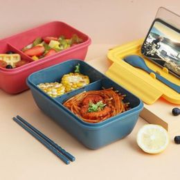 Dinnerware Sets 1100ml Portable Lunch Box With Compartments Container Bento Leakproof For Kids Student Tableware