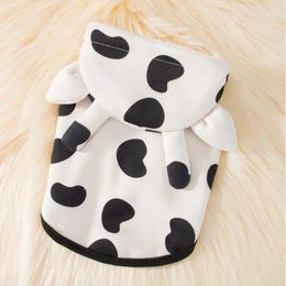 Dog Apparel Clothes Giraffe Suit Cow Clothings Pet Clothing Dot Printing Warm Thicken Autumn Winter Fashion Yellow Mascotas Cute Animaux