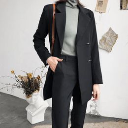 Women's Two Piece Pants 2 Set Women Fashion Casual Suit Double-breasted Small Jacket Nine Two-piece Female