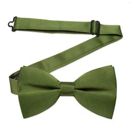 Bow Ties Pistachio Green Satin Men Boy's Tie Fashion Party Pre-tied Bowtie For Father And Son Adjustable Butterfly Knot Wedding Decor
