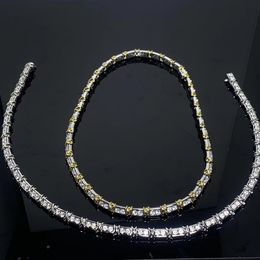 Tennis Necklaces Chokers Necklace Moissanite Fo Women X Diamond Necklace Jewellery Woman Gold Sier Wholesale Christmas Lady Girls Gi Ping