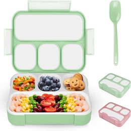 Bento Boxes Portable microwave lunch container for adults/children/young children 4 company sealed salad box picnic food storage container 230407