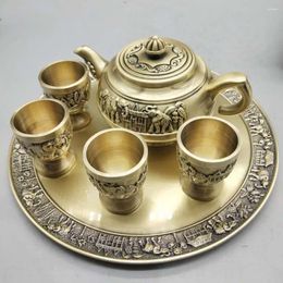 Bottles Exquisite Brass Elephant Tea Set Decorative Ornaments