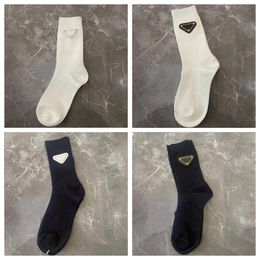 Designer Luxury P Socks Classic Letter Triangle Fashion Iron Standard Autumn And Winter Pure Cotton High Tube Socks