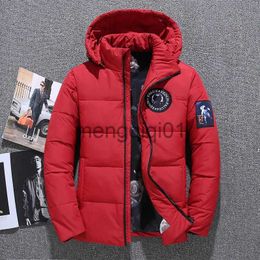 Men's Down Parkas 2023 Men's Down Jacket Duck Winter Warm Hooded Puffer Jacket Men Vintage Clothes 90 X Padded Black Autumn Red Bomber Male Parka J231107