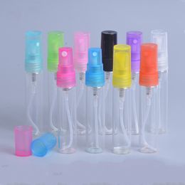 300pcs 2ml 3ml 5ml Clear Glass Spray Bottle Portable Perfume Atomizer Mini Sample Test Tube Bottle Thin Glass Vials