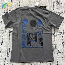 Men's T-shirts Abstract Picture Printing Washed Batik Cavempt t Streetwear Fashion Vintage Charcoal Grey Cav Empt C.e Tee Top Cotton high quality luxury goods