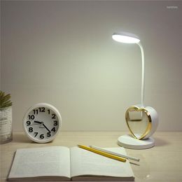 Table Lamps USB Rechargeable Dimmable Touch LED Desk Lamp Student Learn To Read Night Light Eye Protection For BedRoom