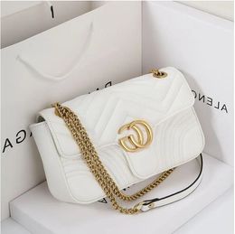 26 Marmont Makaron Designer Bags shoulder bags Chain Crossbody Bags Sizes LUXURY Fashion Classic Woman Bag tote Handbag Wallet Clutch Metallic With Serial