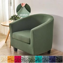 Chair Covers Spandex Stretch Club Tub Soild Colour Sofa Slipcover Lazy Boy Armchair Cover Removable Washable Furniture Protector